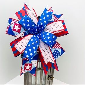 Patriotic Bow for Wreath or Lantern